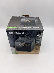 radio réveil muse m - 187 cr noir