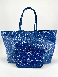 sac cabas goyard saint louis pm en toile goyardine et cuir, avec une pochette intérieure amovible