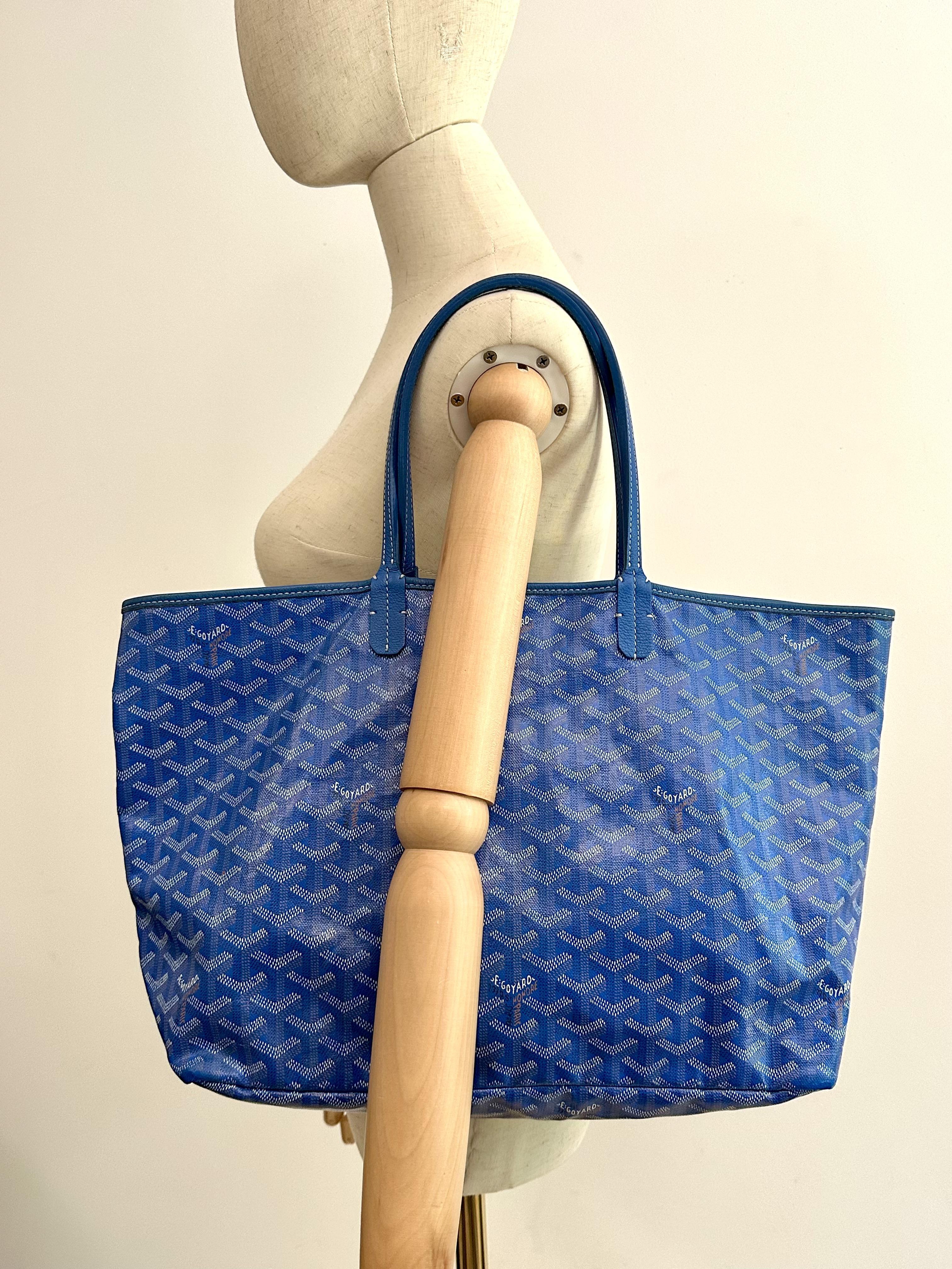 Sac cabas Goyard Saint Louis PM en toile Goyardine et cuir, avec une pochette intérieure amovible