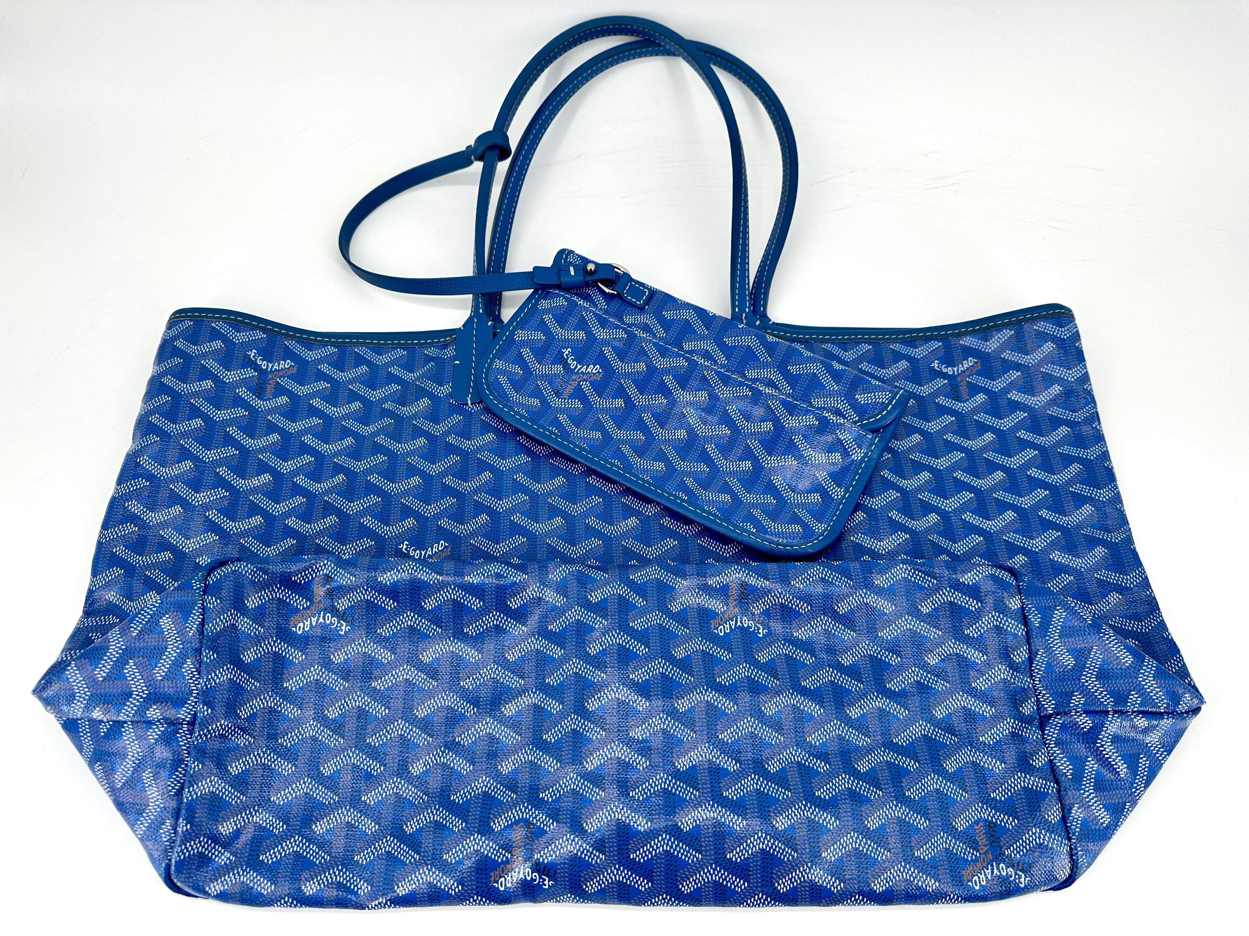 Sac cabas Goyard Saint Louis PM en toile Goyardine et cuir, avec une pochette intérieure amovible