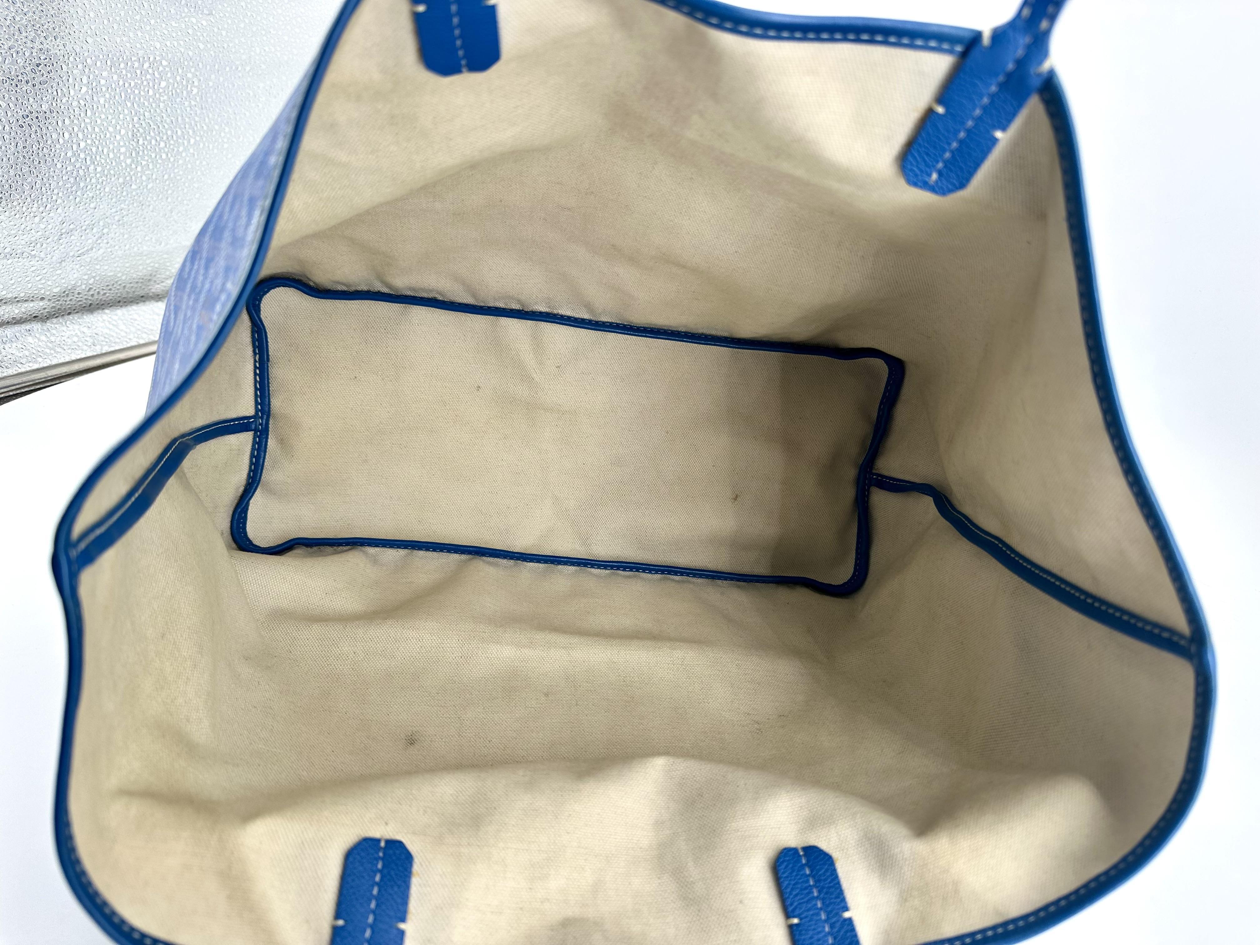 Sac cabas Goyard Saint Louis PM en toile Goyardine et cuir, avec une pochette intérieure amovible
