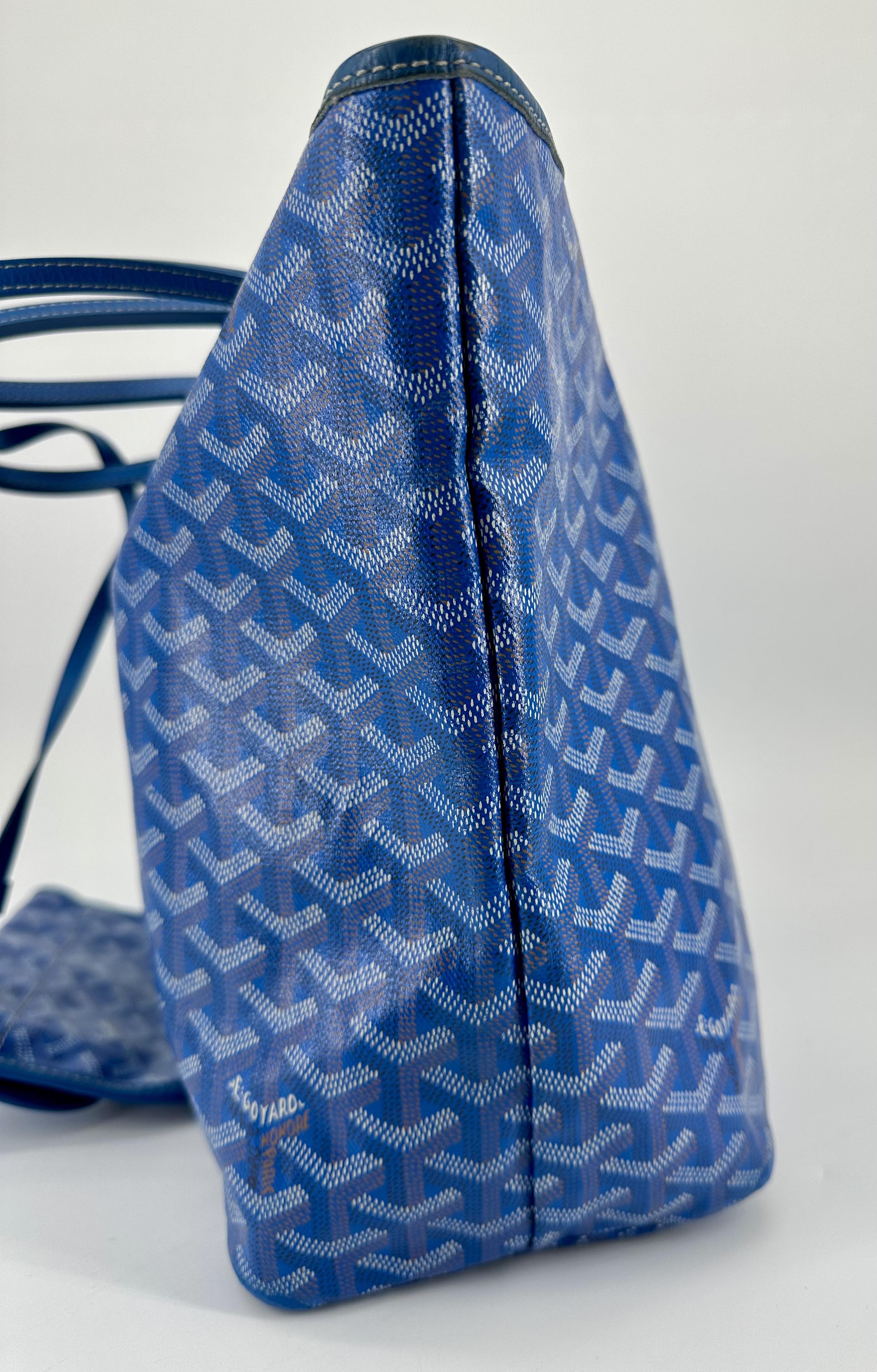 Sac cabas Goyard Saint Louis PM en toile Goyardine et cuir, avec une pochette intérieure amovible