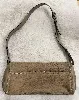 sac le tanneur baguette en cuir marron beige effet python