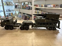 vehicule miniature solido 1/50 char amx30 pluton avec camion berliet t12 1/37 armée française
