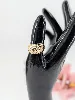 bague bombée motifs croisé ornée d'éclats de diamants or 750 millième (18 ct) 9,02g