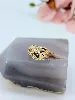 bague bombée motifs croisé ornée d'éclats de diamants or 750 millième (18 ct) 9,02g