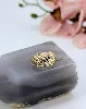 bague bombée motifs croisé ornée d'éclats de diamants or 750 millième (18 ct) 9,02g