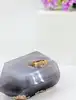 bague bombée ornée d'un quartz bleu or 750 millième (18 ct) 3,87g