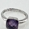 bague en argent ornée d'une améthyste argent 925 millième (22 ct) 2,11g