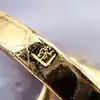 bague plaqué or pierre facetté t55