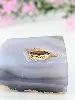 bague vagues en 2 ors sertie de 4 petits diamants or 750 millième (18 ct) 2,15g