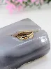 bague vagues en 2 ors sertie de 4 petits diamants or 750 millième (18 ct) 2,15g