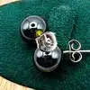 boucle d'oreilles ornées de perles argent 925 millième (22 ct) 3,36g