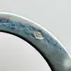 bracelet cordon en cuir marron avec une breloque cercle en argent argent autre 3,73g