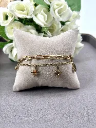 bracelet double tour avec broloques