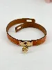 bracelet hermès kelly double tour en cuir orange