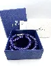 bracelet swarovski stardust double violet en cristaux et maille en nylon métalisé