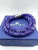bracelet swarovski stardust double violet en cristaux et maille en nylon métalisé