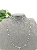 chaîne en argent alternée de billes l50cm argent 925 millième (22 ct) 2,57g