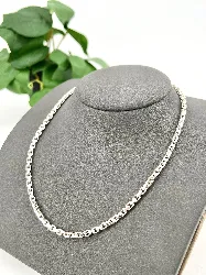 chaîne en argent maille forçat l41cm argent 925 millième (22 ct) 19,11g