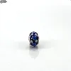 charm en argent et verre bleu à pois blanc argent 925 millième (22 ct) 2,81g