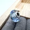 charm pandora murano blanc à gouttes bleues argent 925 millième (22 ct) 3,31g