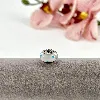 charm pandora murano blanc à pois bleu argent 925 millième (22 ct) 3,69g