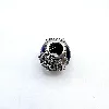 charm pandora rond flocon de neige fond bleu  argent 925 millième (22 ct) 2,72g