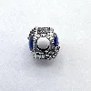 charm pandora rond flocon de neige fond bleu  argent 925 millième (22 ct) 2,72g