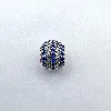 charm pandora rond pavé d'oxydes bleues et blancs argent 925 millième (22 ct) 1,89g