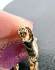 collier orné d'un pendentif coeur en 2 ors pavé de petits diamants d'environ 0,69ct au total or 750 millième (18 ct) 10,85g