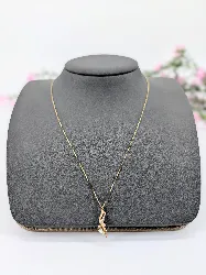 collier pendentif en or serti de 6 oxydes or 750 millième (18 ct) 2,0g