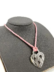 collier poiray avec pendentif coeur entrelacé argent 925 millième (22 ct) 12,65g