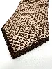 cravate 100% soie gianfranco ferre marron et brun foncé à motif géométrique