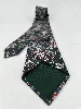cravate en soie alain figaret fond vert à fleurs