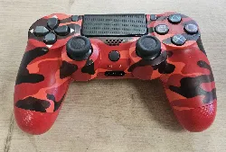 manette pour ps4 style dualshock - camouflage urbain rouge