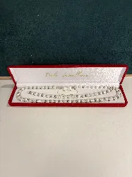 parure complète collier bracelet et boucle d'oreilles ornés de perles de majorque et d'oxydes