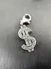 pendentif charm thomas sabo dollar serti d'oxydes de zirconium blancs argent 925 millième (22 ct) 1,83g
