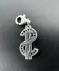 pendentif charm thomas sabo dollar serti d'oxydes de zirconium blancs argent 925 millième (22 ct) 1,83g