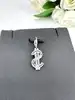 pendentif charm thomas sabo dollar serti d'oxydes de zirconium blancs argent 925 millième (22 ct) 1,83g