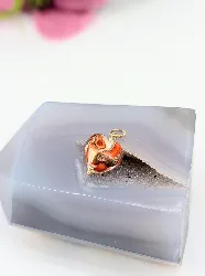 pendentif or avec un coeur en verre de murano or 750 millième (18 ct) 3,09g