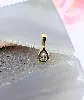 pendentif or serti d'un diamant forme goutte d'eau d'environ 0,05ct or 750 millième (18 ct) 0,46g