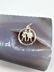 pendentif signe astrologique gémeaux argent 925 millième (22 ct) 1,90g