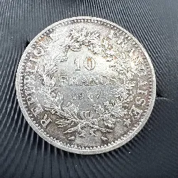 pièce 10 francs hercule 1967 argent 900 millième 24,96g