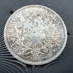 pièce 10 francs hercule 1968 argent 900 millième 25g