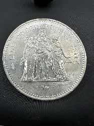pièce 50 francs hercule 1978 argent 900 millième 30g