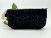 pochette longchamp en toile et cuir noir