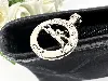 pochette longchamp en toile et cuir noir