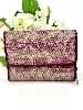 portefeuille lancaster en cuir beige et violet