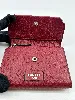 portefeuille lancel mini ninon en cuir rouge bordeaux